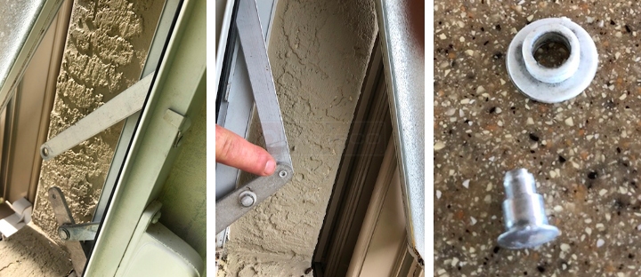 User submitted photos of window hardware.
