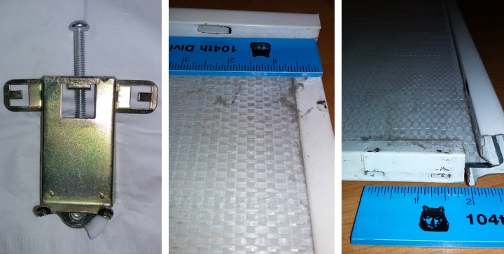 User submitted photos of closet hardware.