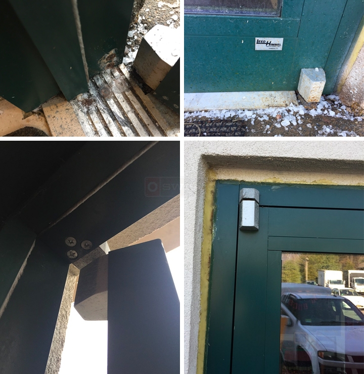 User submitted photos of commercial door hardware.