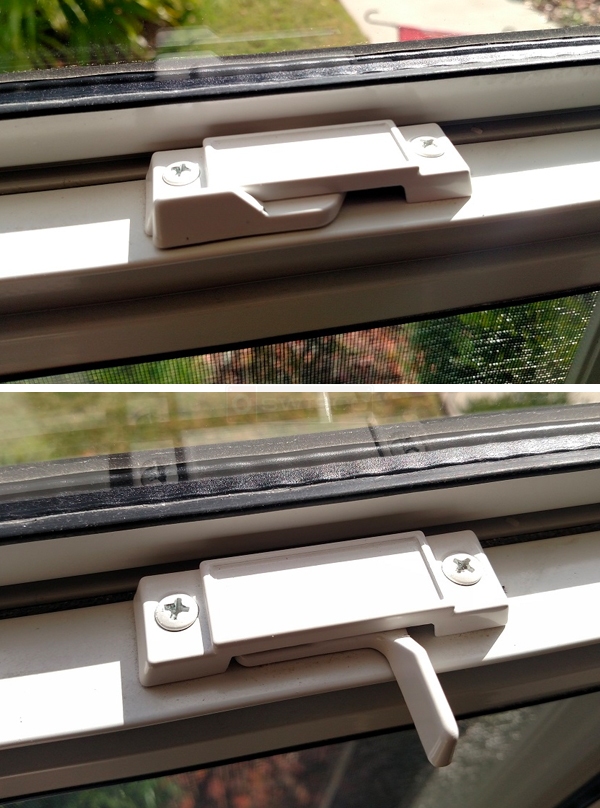 User submitted photos of a window lock.