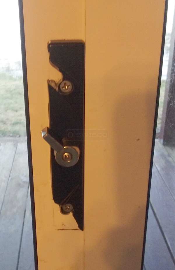 User submitted photos of patio door hardware.