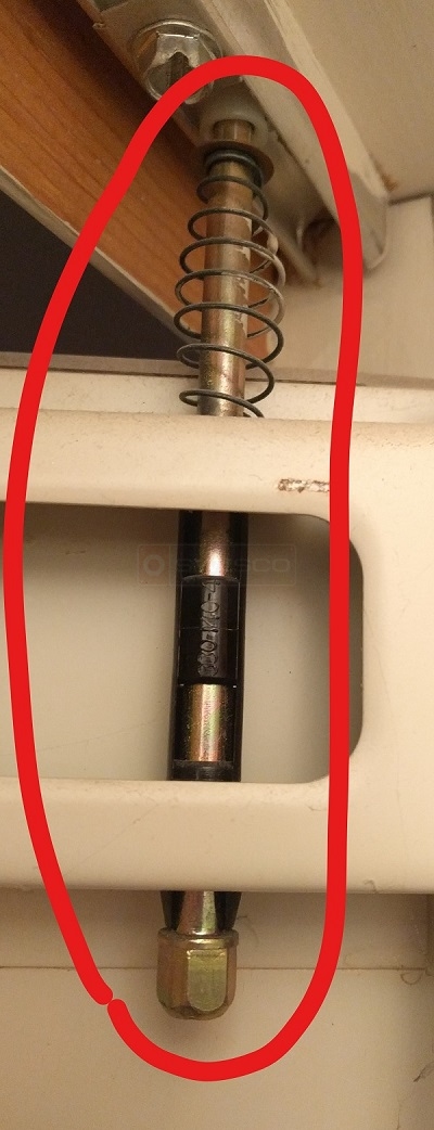 mirror door pin
