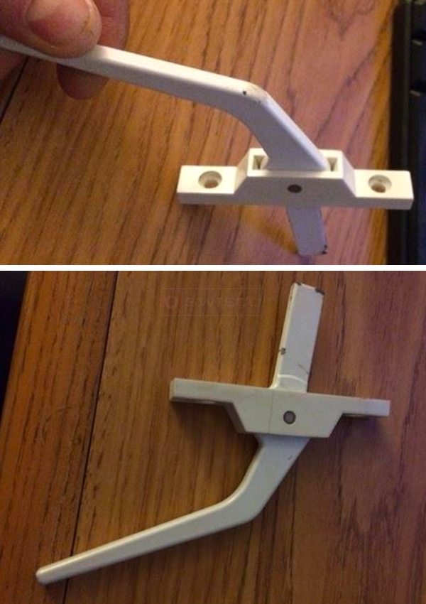 User submitted photos of window hardware.