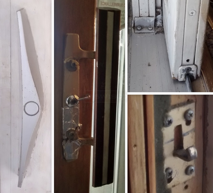 Patio door hardware