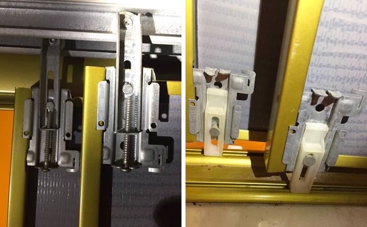 User submitted photos of closet hardware.