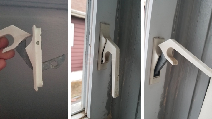 User submitted photos of window hardware.