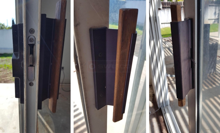 User submitted photos of patio door hardware.