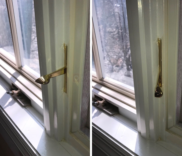 Marvin locking handle for casement windows