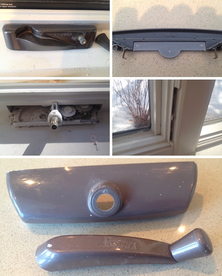 User submitted photos of window hardware.
