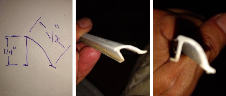 User submitted photos of a glazing bead.