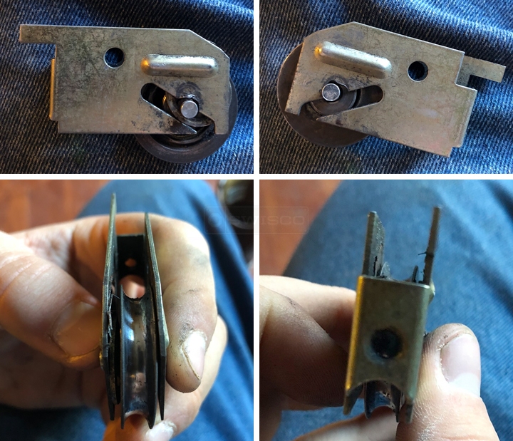 User submitted photos of patio door hardware.