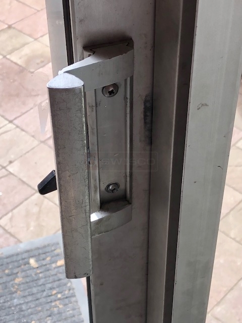 User submitted photos of patio door hardware.