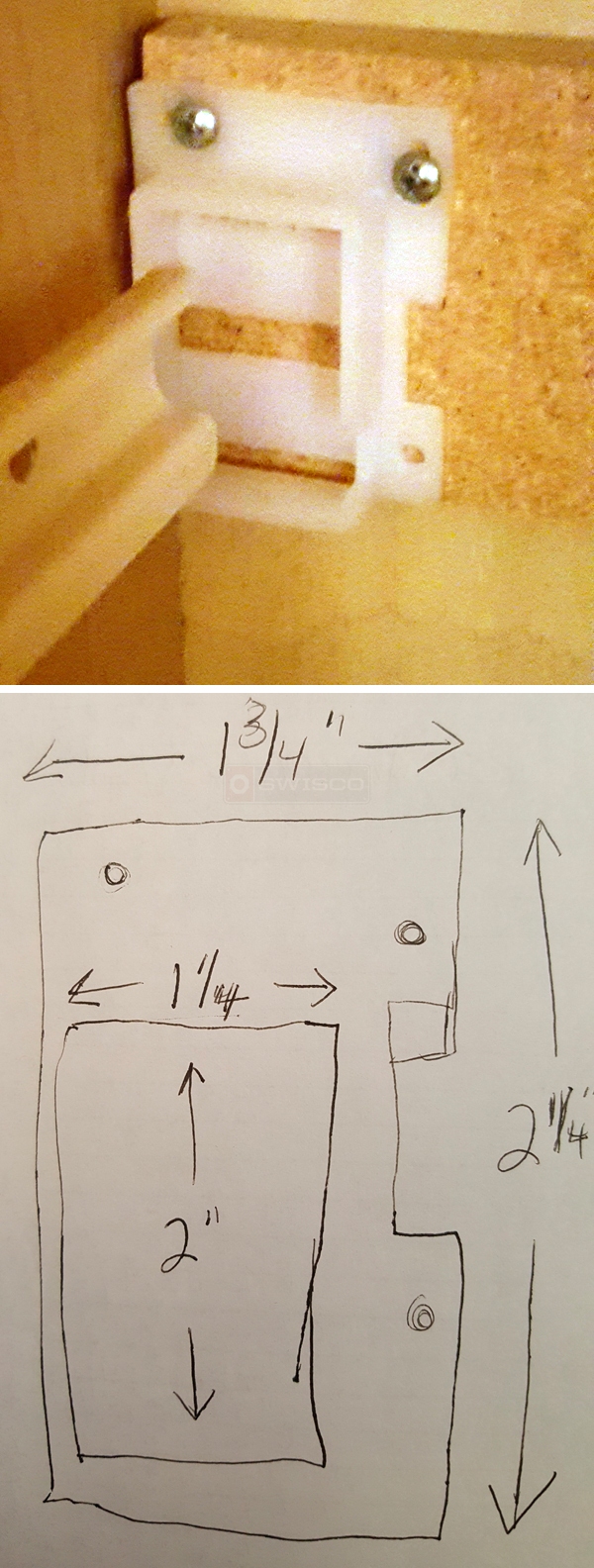 User submitted photos of drawer hardware.