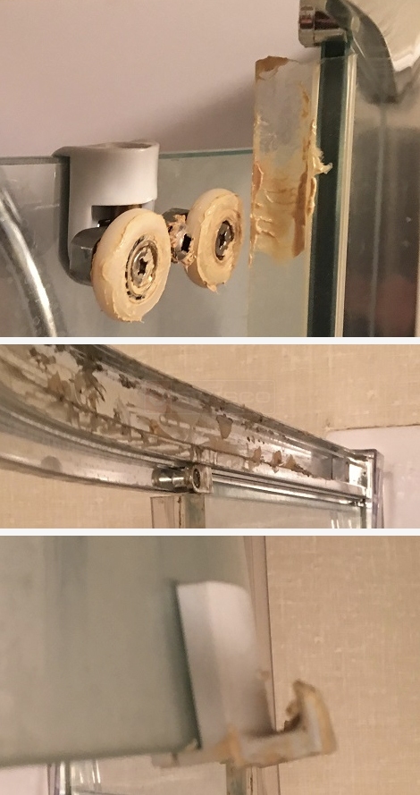 Shower door guides