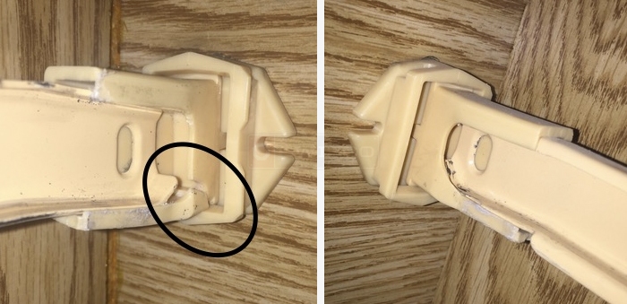 Broken drawer track