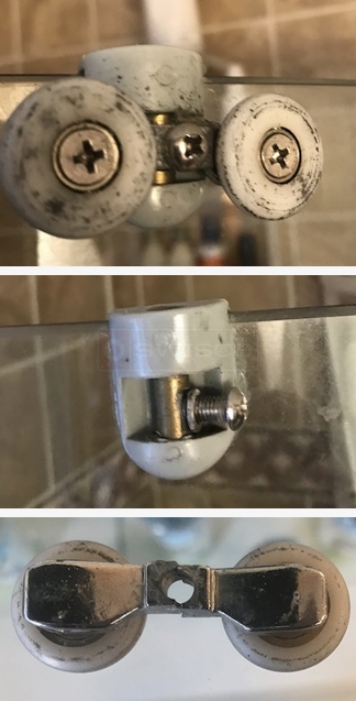 Shower door roller