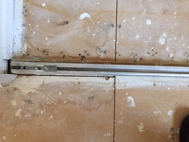 User submitted photos of bi-fold door hardware.