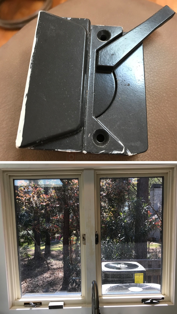 User submitted photos of a window lock.