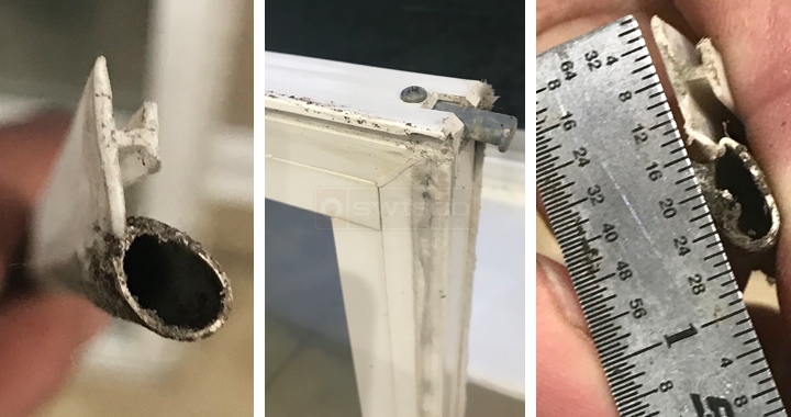 User submitted photos of window hardware.