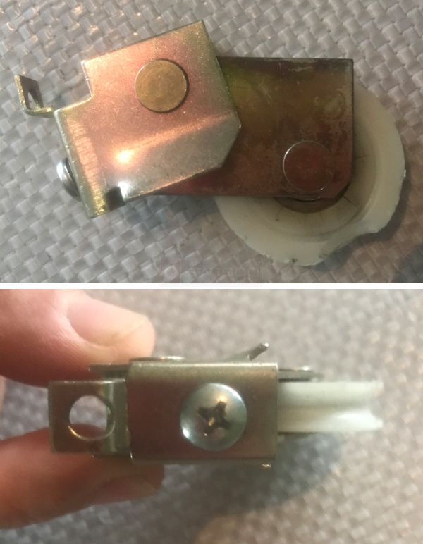 User submitted photos of a closet door roller.