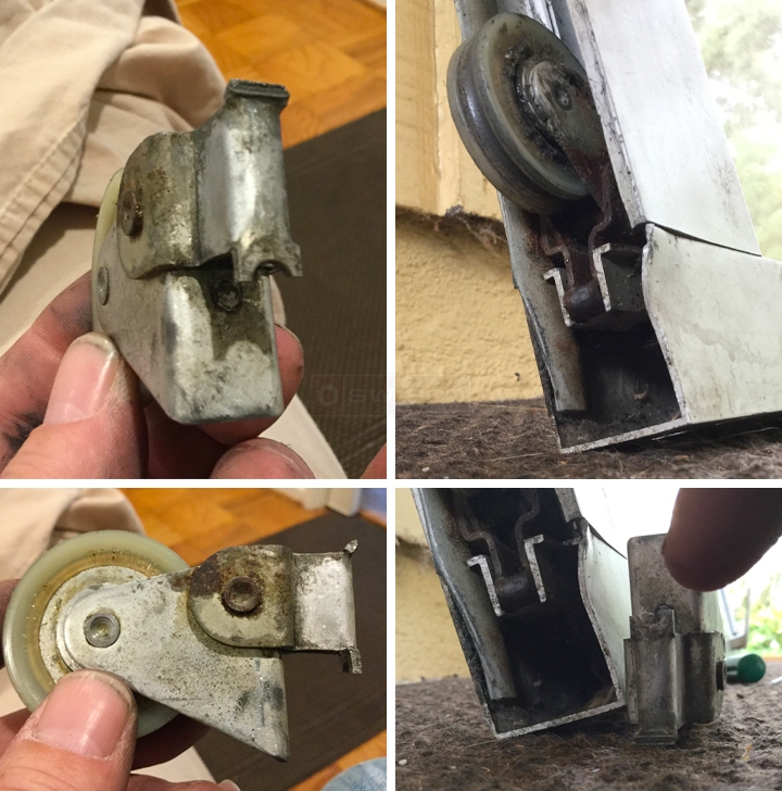 User submitted photos of patio door hardware.