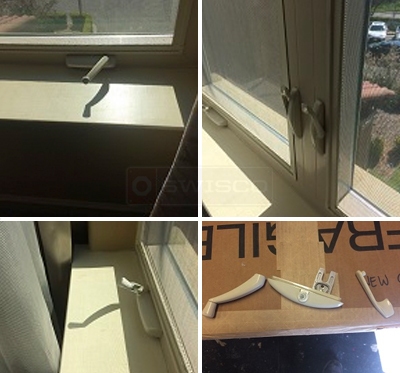 User submitted photos of window hardware.