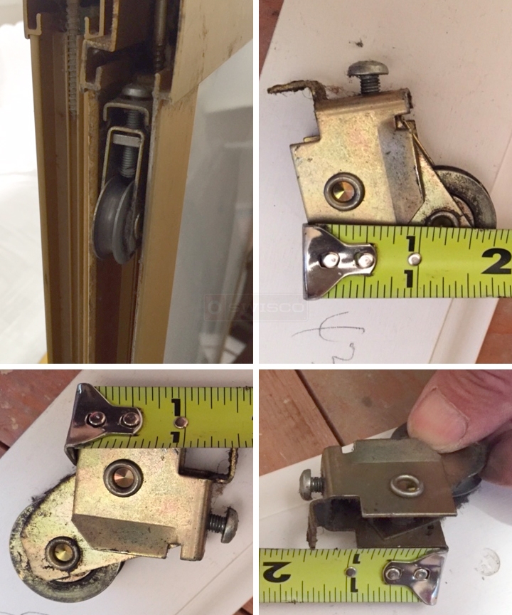 User submitted photos of a closet door roller.