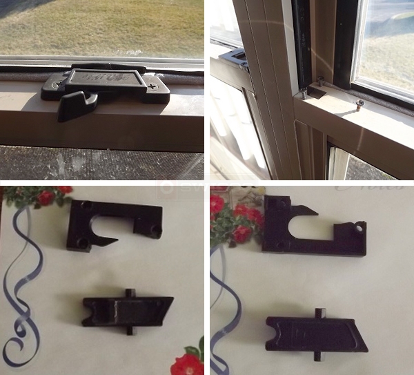 User submitted photos of window hardware.