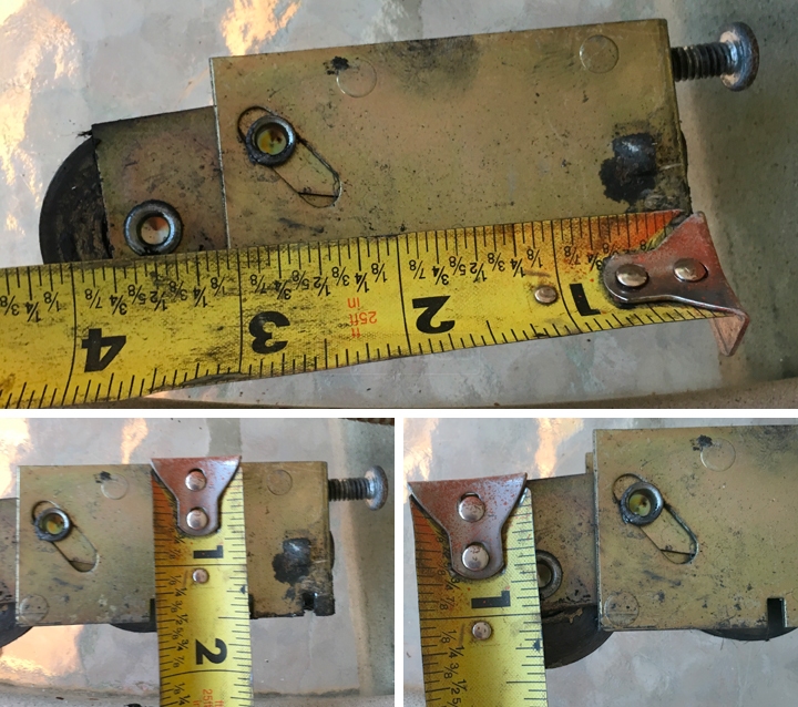 User submitted photos of a patio door roller.