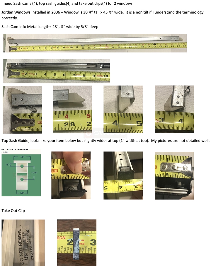 User submitted photos of a window balance.