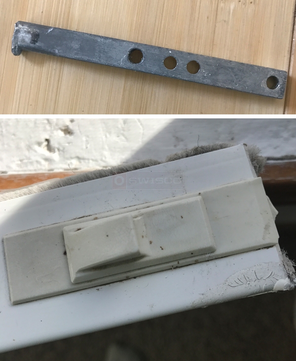 User submitted photos of window hardware.