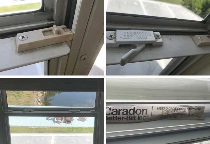 User submitted photos of window hardware.