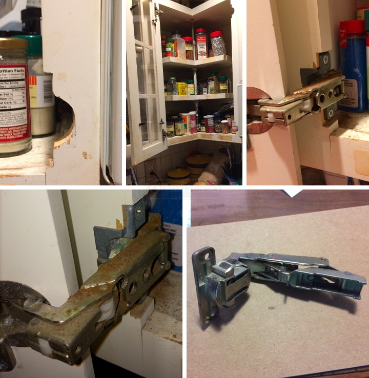 User submitted photos of a cabinet hinge.