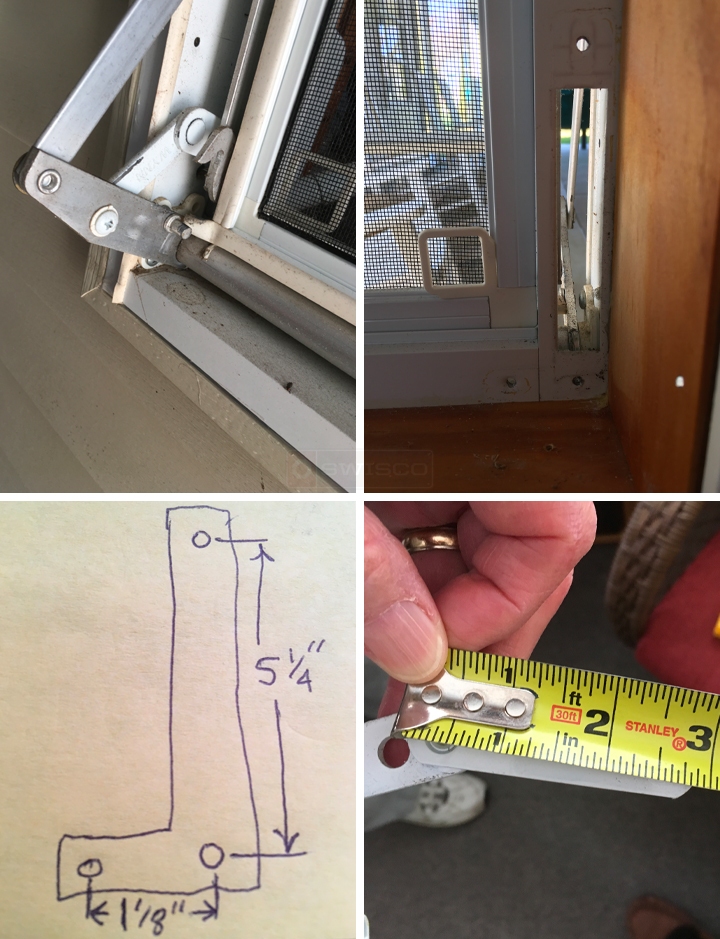 User submitted photos of window hardware.