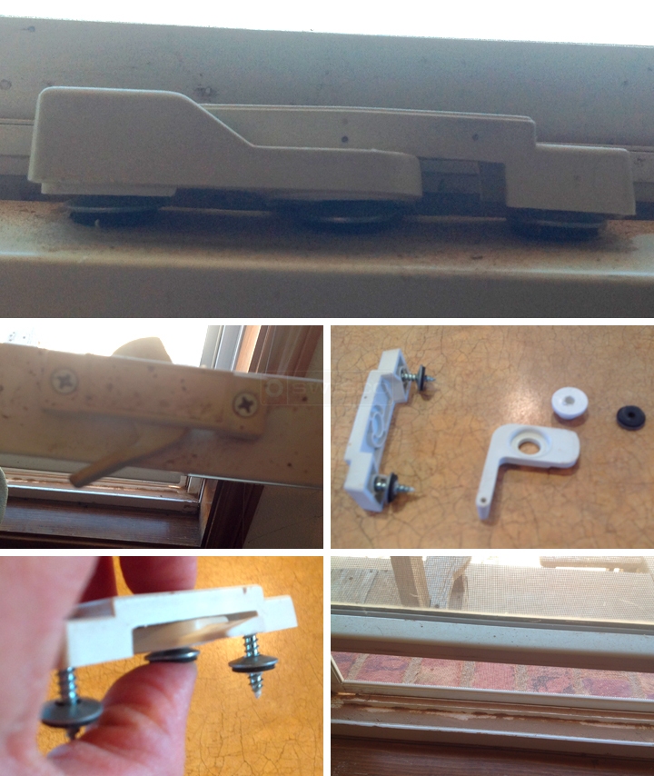 User submitted photos of window hardware.