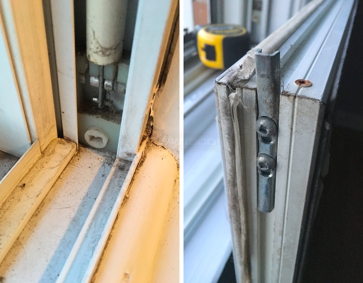 User submitted photos of window hardware.