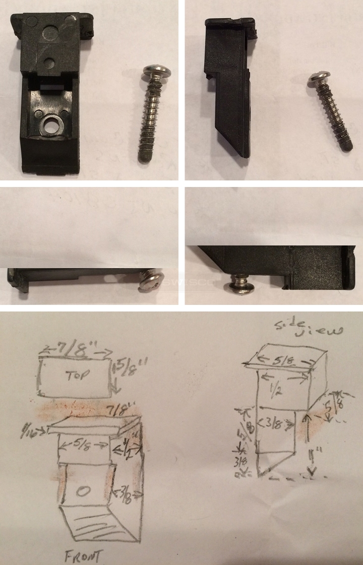 User submitted photos of a top sash guide.