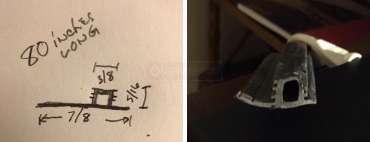 User submitted photos of weather seal.