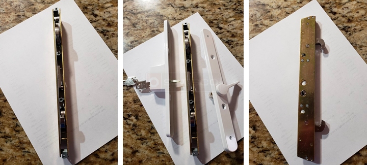 User submitted photos of patio door hardware.