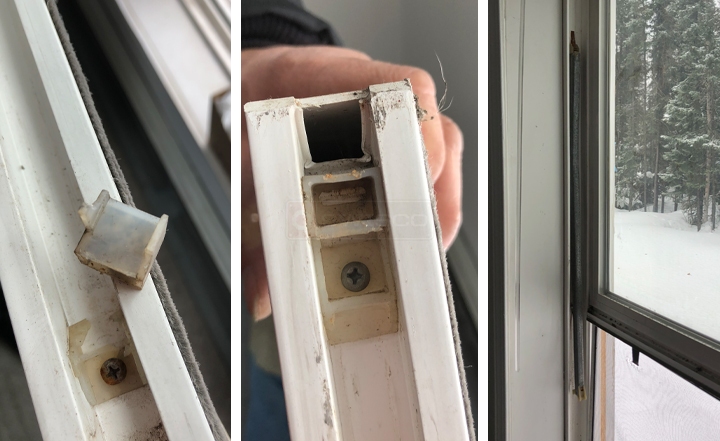 User submitted photos of window hardware.