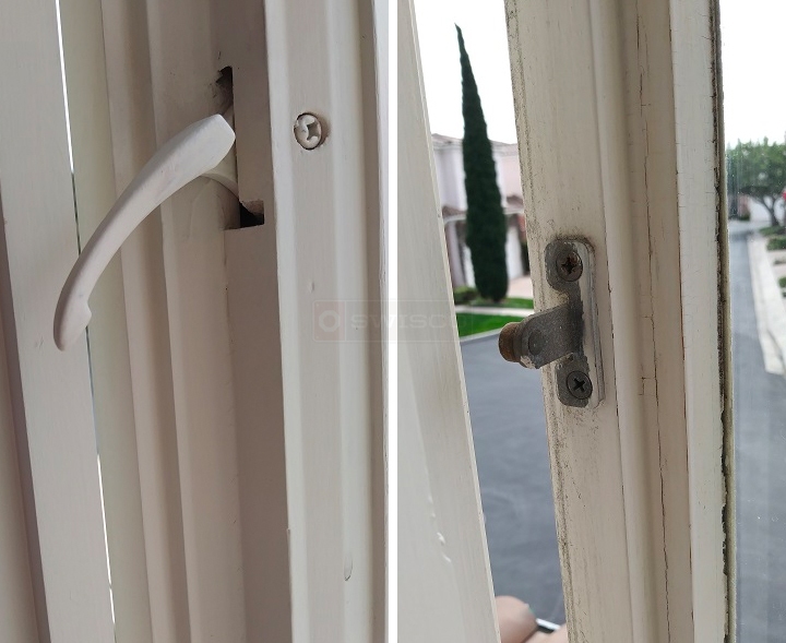 User submitted photos of window hardware.