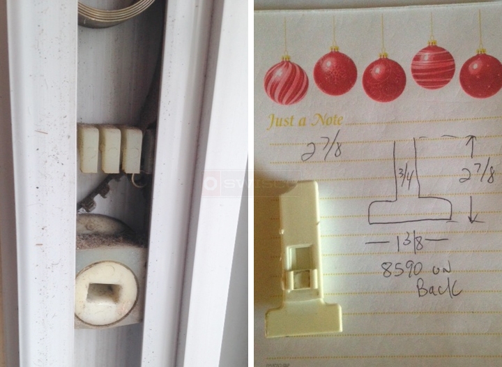 User submitted photos of window hardware.