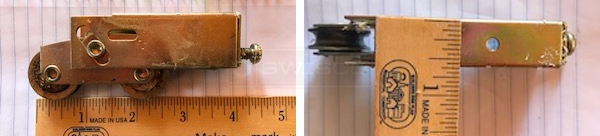User submitted photos of a patio door roller.