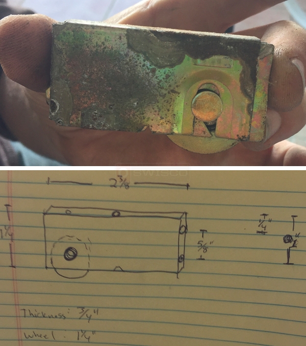User submitted photos of patio door hardware.