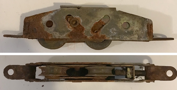 User submitted photos of patio door hardware.
