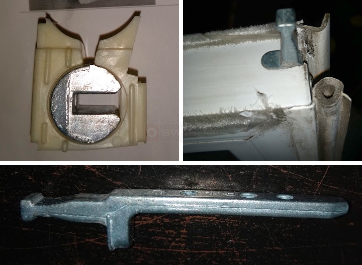 User submitted photos of window hardware.
