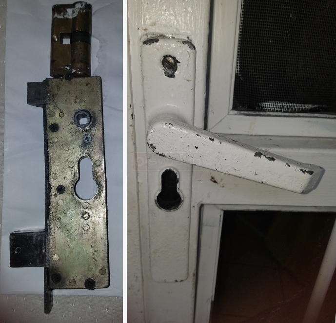 Storm door lock 