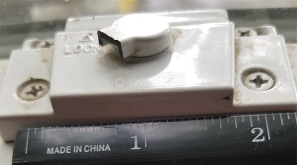 User submitted photos of a window lock.