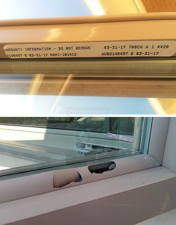 User submitted photos of window hardware.