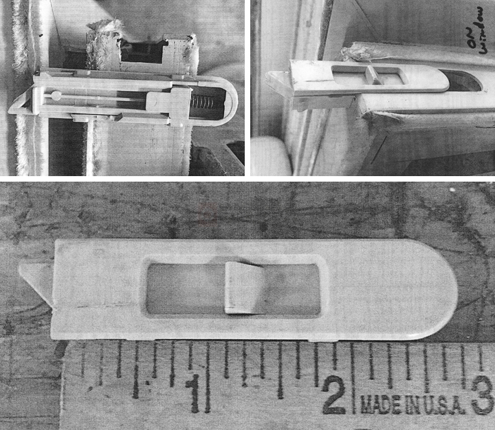 User submitted photos of a tilt latch.